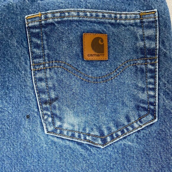 Carhartt Men's Jeans 50x30 Relaxed Fit Blue Denim 100% Cotton Durable Workwear - Picture 9 of 11